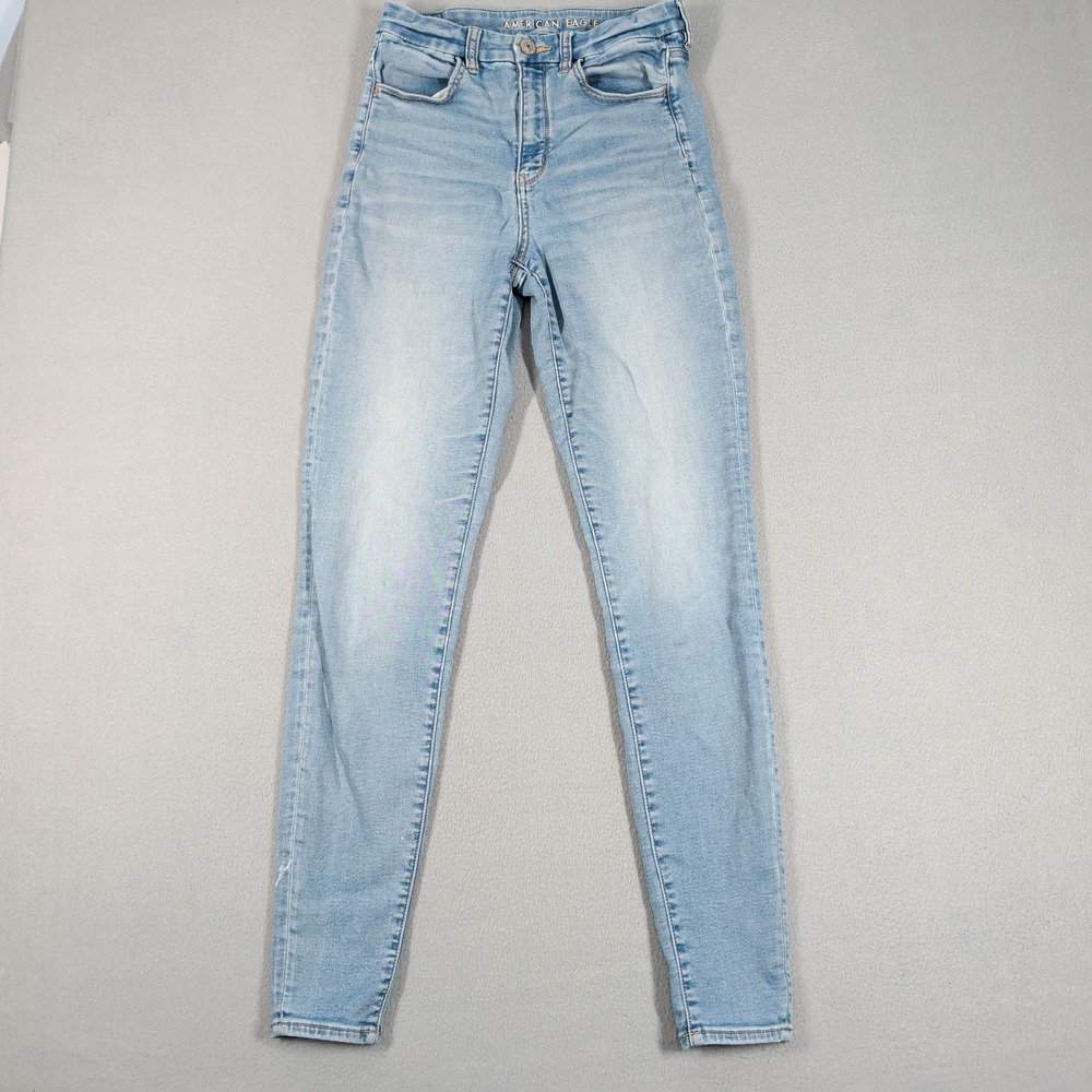 American Eagle Jegging Women 6‎ Light Blue Curvy Hi-Rise Stretch Denim